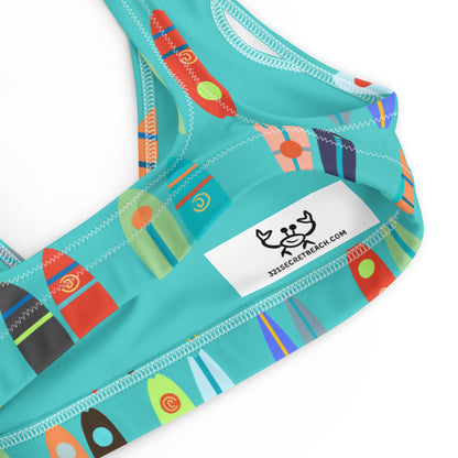 Boards Turquoise padded bikini top