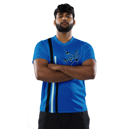 Bowling Unisex Sports Jersey Blue