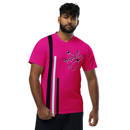 Bowling Unisex Sports Jersey Pink