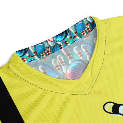 Bowling Unisex Sports Jersey Yellow