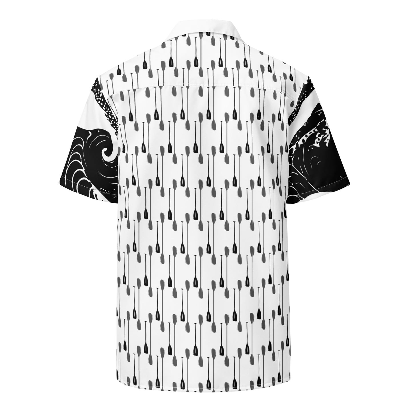 Lets Paddle! Black-White Unisex ButtonShirt