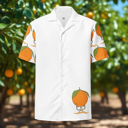 Orange Crab Button Shirt Unisex