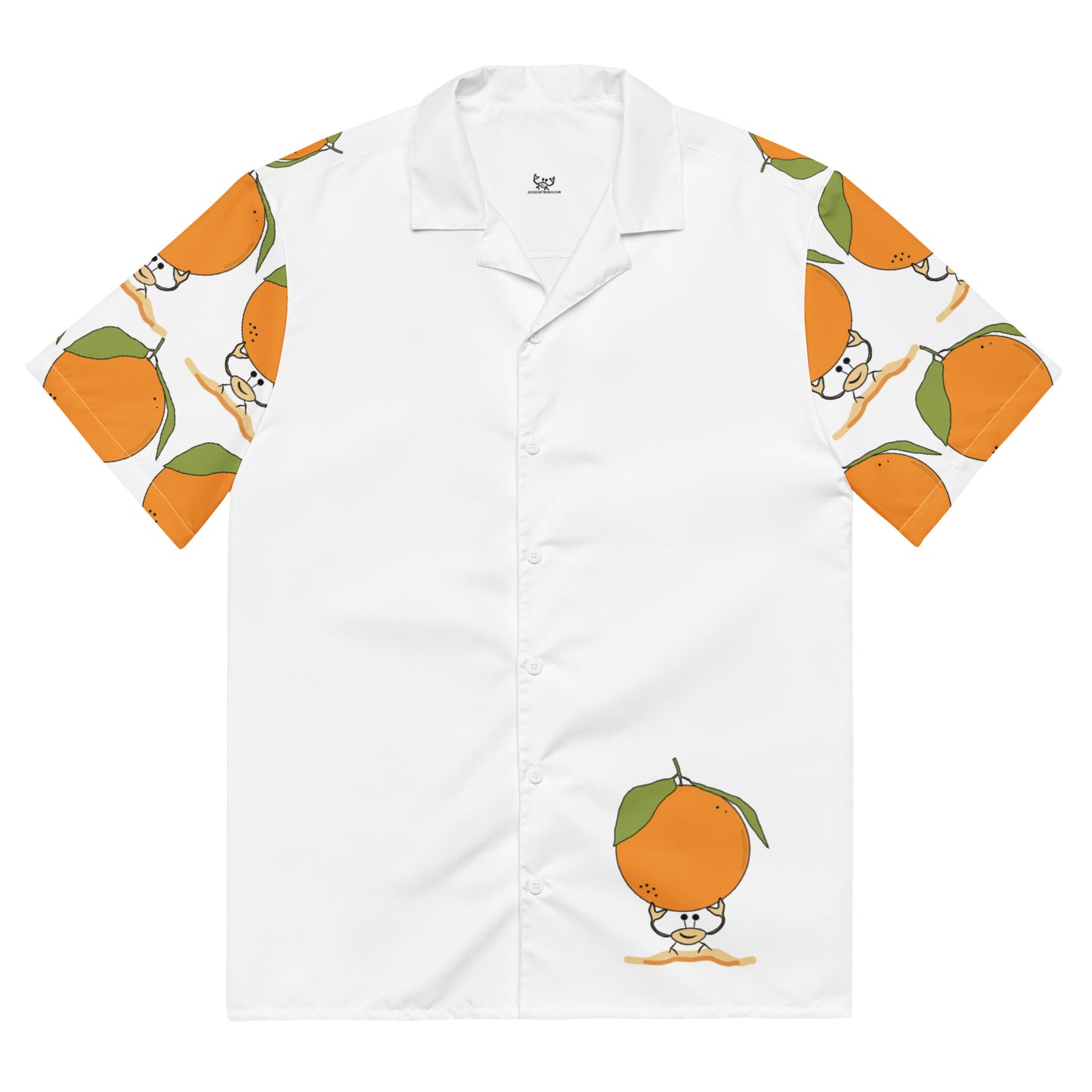 Orange Crab Button Shirt Unisex