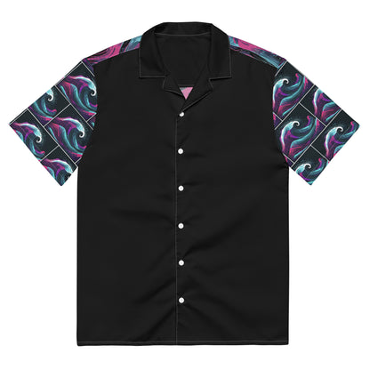 The Wave Button Shirt Blk