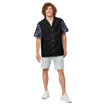 The Wave Button Shirt Blk