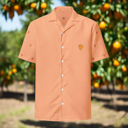 Orange Crush Unisex Button Shirt