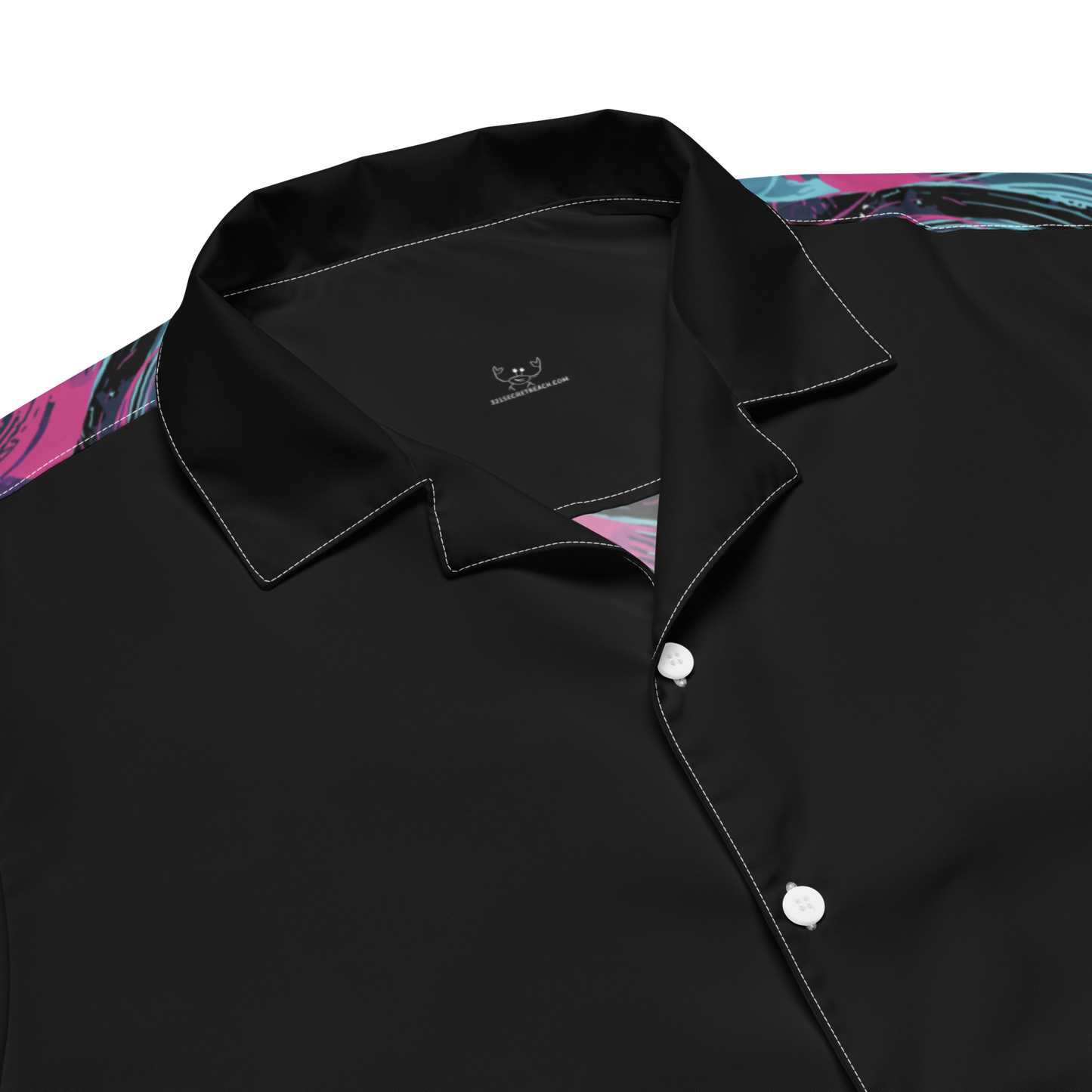 The Wave Button Shirt Blk