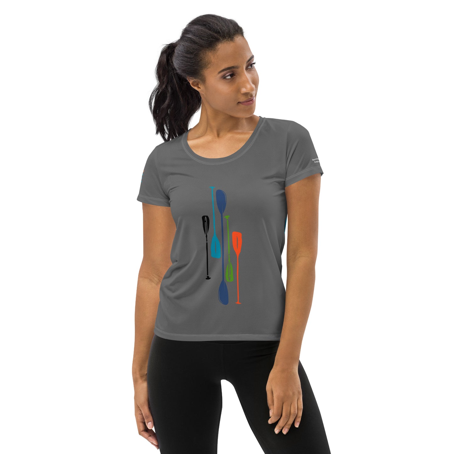 Paddles in Grey Women's Athletic T-shirt