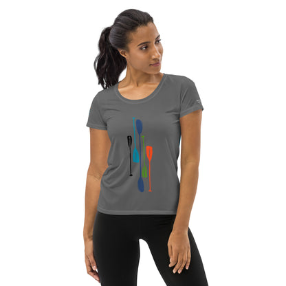 Paddles in Grey Women's Athletic T-shirt