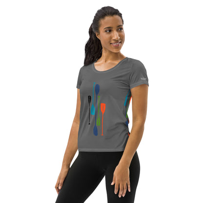 Paddles in Grey Women's Athletic T-shirt