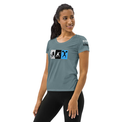 Gym Women's Goth Blue Athletic T-shirt