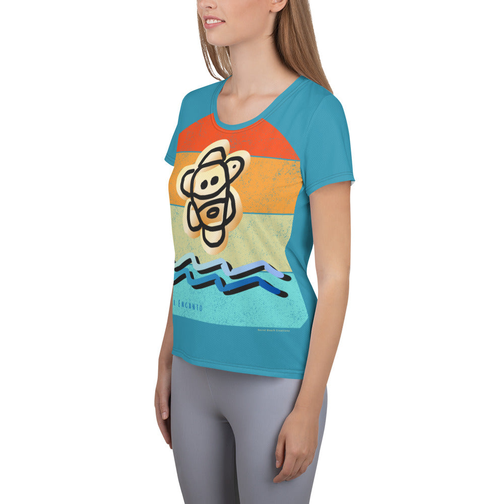 Playa & Sol Taino Women Athletic Tee BLU