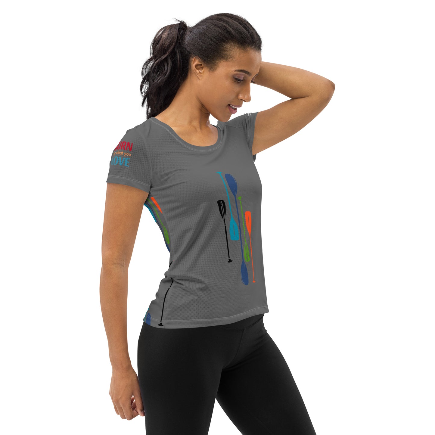 Paddles in Grey Women's Athletic T-shirt