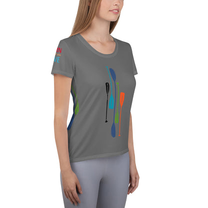 Paddles in Grey Women's Athletic T-shirt