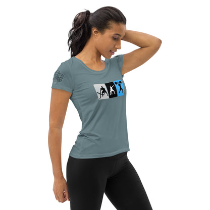 Gym Women's Goth Blue Athletic T-shirt