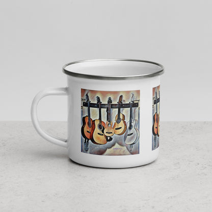 Guitars Enamel Mug