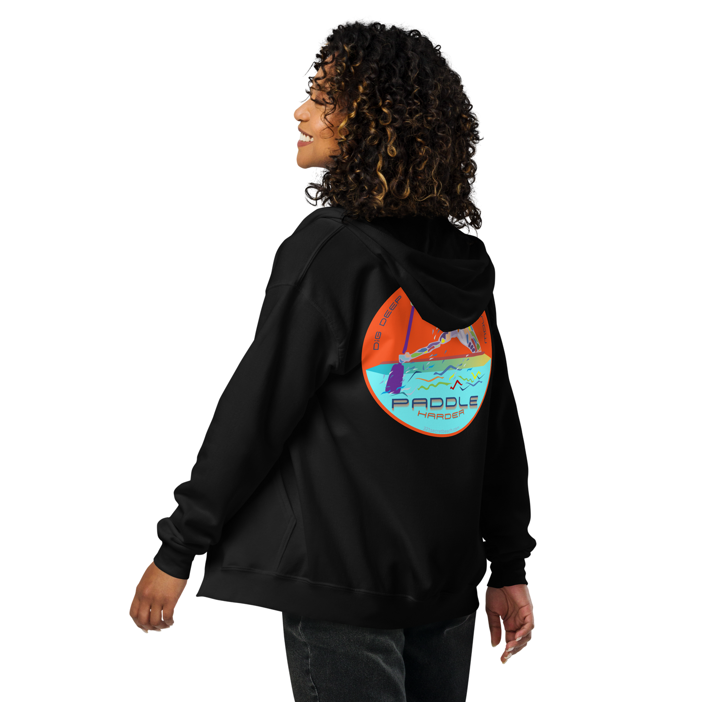 Dig Deep! Dark Heavy Zippered Hoodie